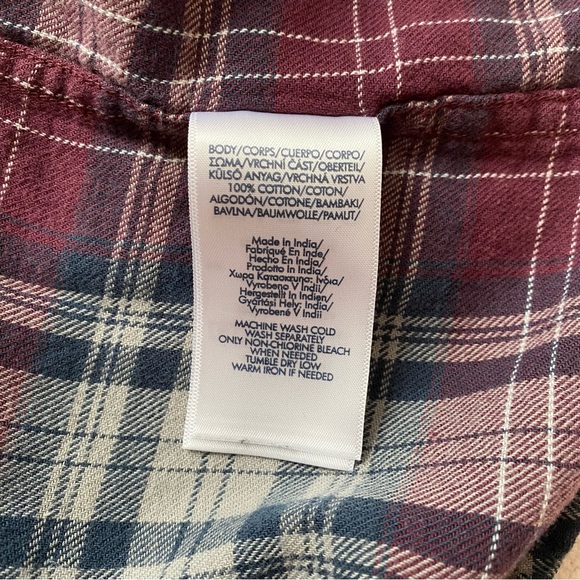 $10 or 2/$15 Men’s CHAPS Plaid Flannel Button Down Shirt Size Large - Picture 5 of 5